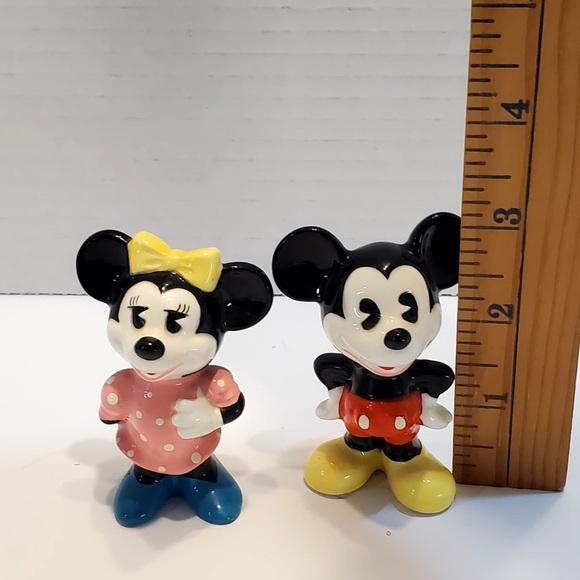 Vintage Disney Porcelain Figurines, Mickey and Minnie Statues - Picture 9 of 11